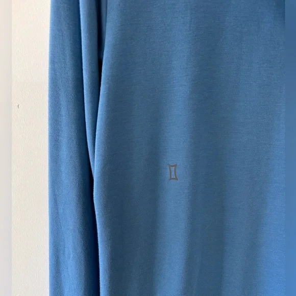 KIT and ACE Dusty Blue Technical Lightweight Hoodie with Brushed Fleece Lining - Picture 6 of 6
